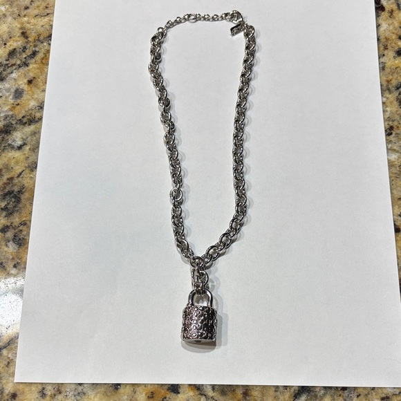 Coach Silver Padlock Necklace - Picture 1 of 4